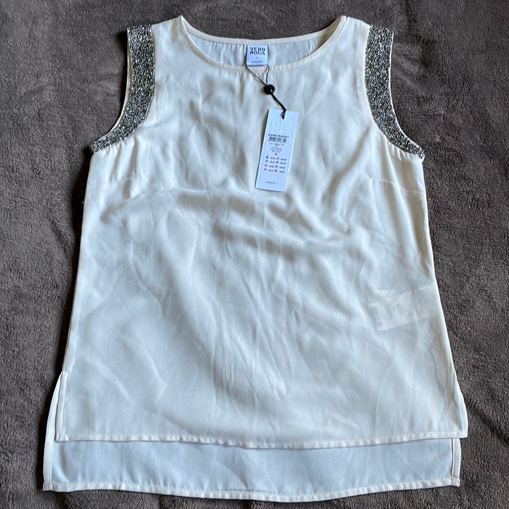 Vero Moda shell with beaded shoulders